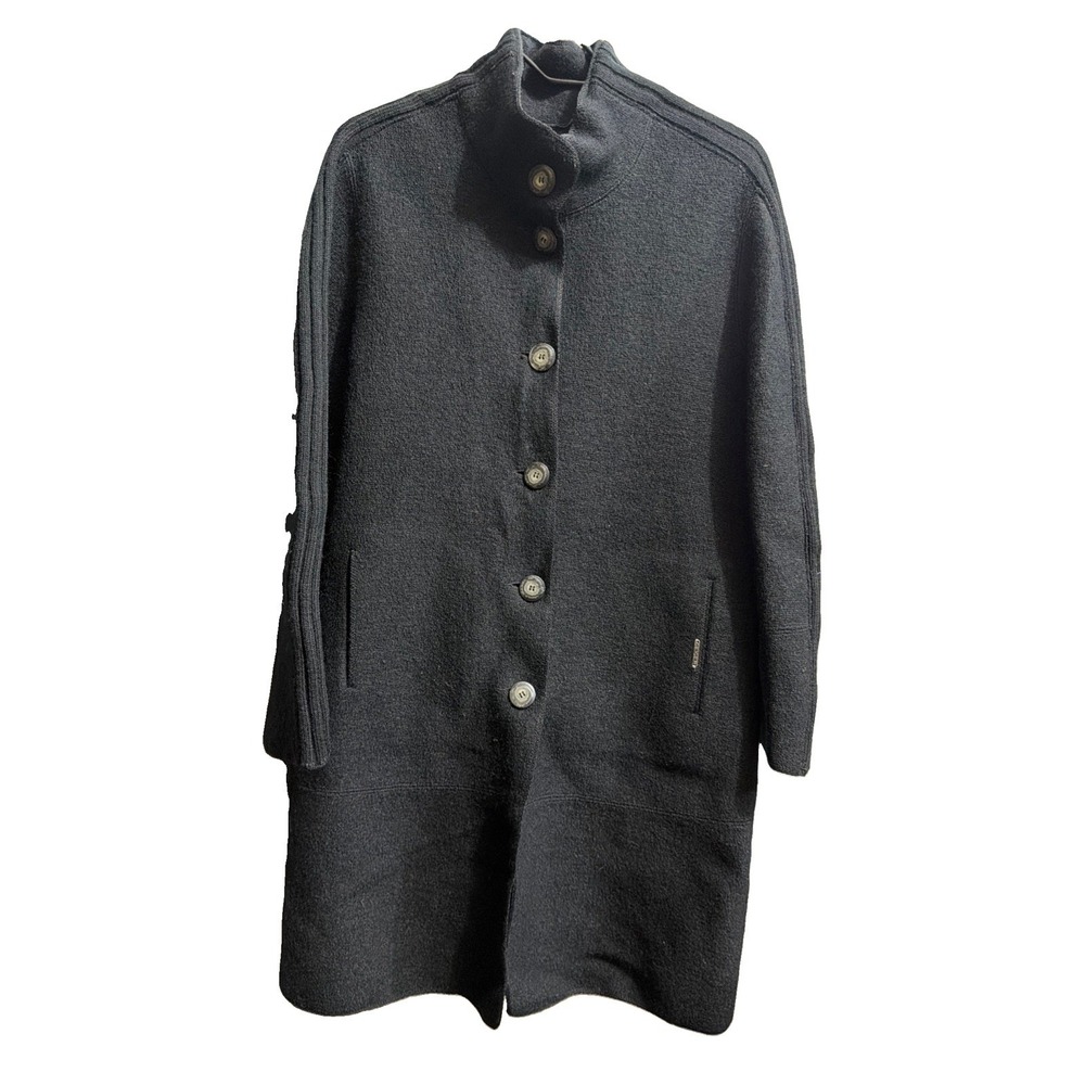 GEIGER of Austria Wool Long Duster Black with Tirol Button S/M